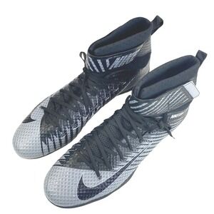 Nike Lunarbeast Pro Football Cleats Mens 16 Black Gray High Top Athletic Shoes